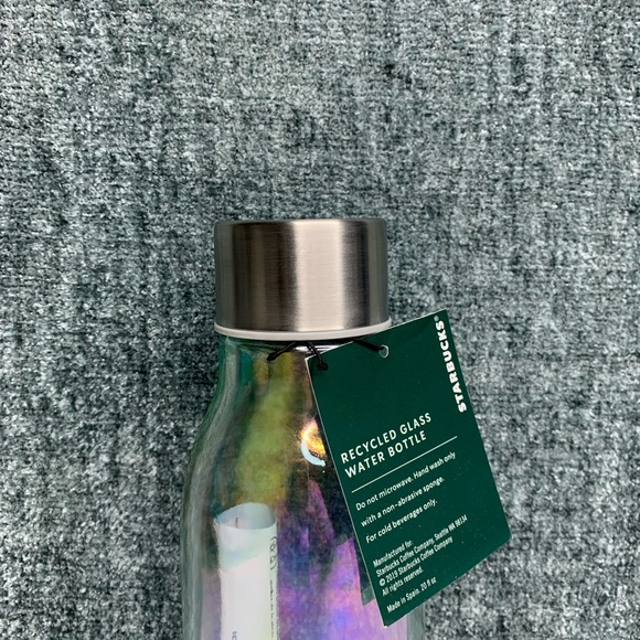 Starbucks Iridescent Rainbow Glass Water Bottle - Picture 3 of 6